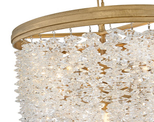 Rubina 18" Four Lights Medium Convertible Semi-Flush Mount, Burnished Gold