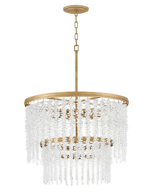 Rubina 26" Ten Lights Medium Convertible Chandelier, Burnished Gold
