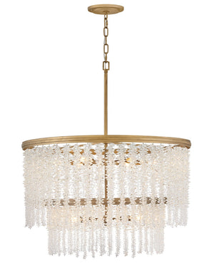 Rubina 30" Twelve Lights Medium Chandelier, Burnished Gold