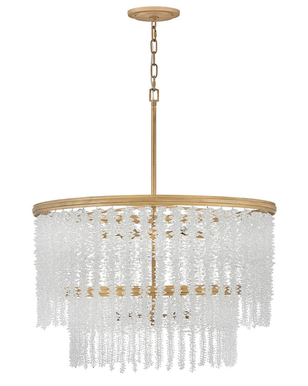 Rubina 30" Twelve Lights Medium Chandelier, Burnished Gold