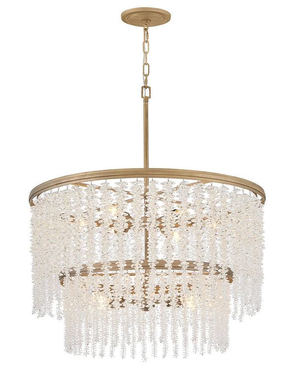 Rubina 30" Twelve Lights Medium Chandelier, Burnished Gold