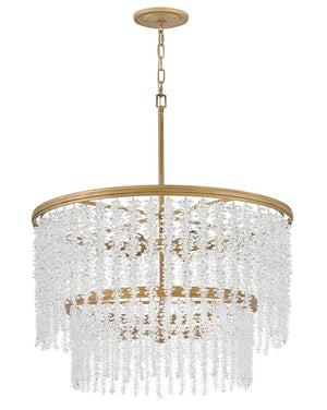 Rubina 30" Twelve Lights Medium Chandelier, Burnished Gold