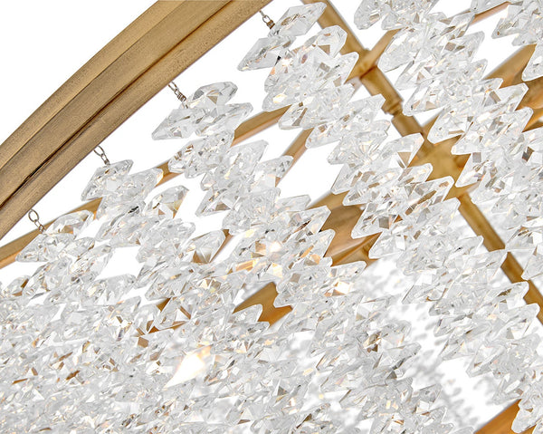 Rubina 30" Twelve Lights Medium Chandelier, Burnished Gold