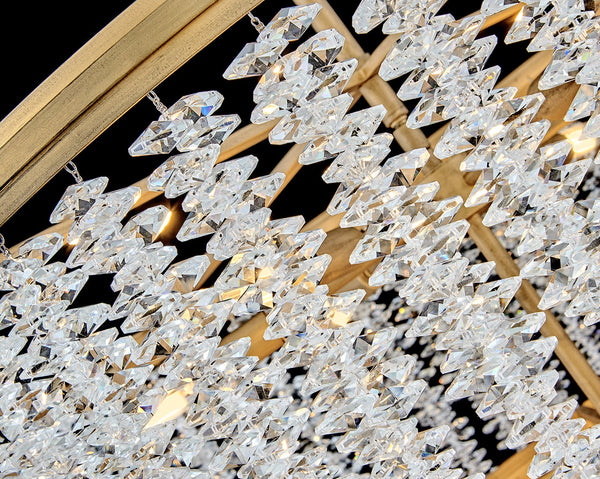 Rubina 30" Twelve Lights Medium Chandelier, Burnished Gold