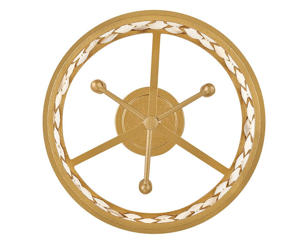 Estie 16" Three Lights Medium Convertible Semi-Flush Mount, Piastra Gold