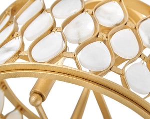 Estie 16" Three Lights Medium Convertible Semi-Flush Mount, Piastra Gold