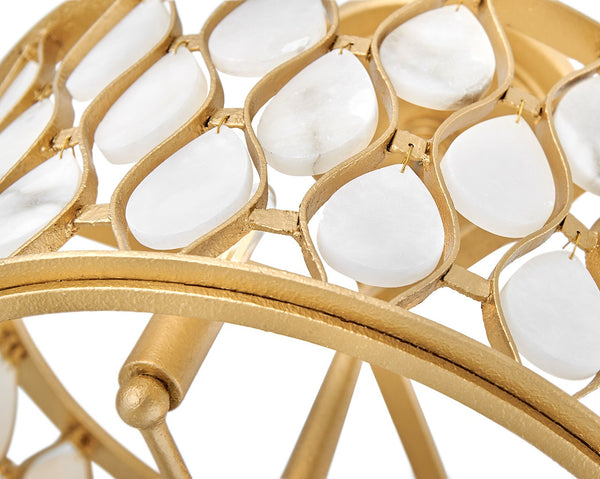 Estie 16" Three Lights Medium Convertible Semi-Flush Mount, Piastra Gold