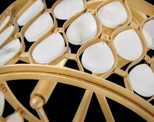 Estie 16" Three Lights Medium Convertible Semi-Flush Mount, Piastra Gold