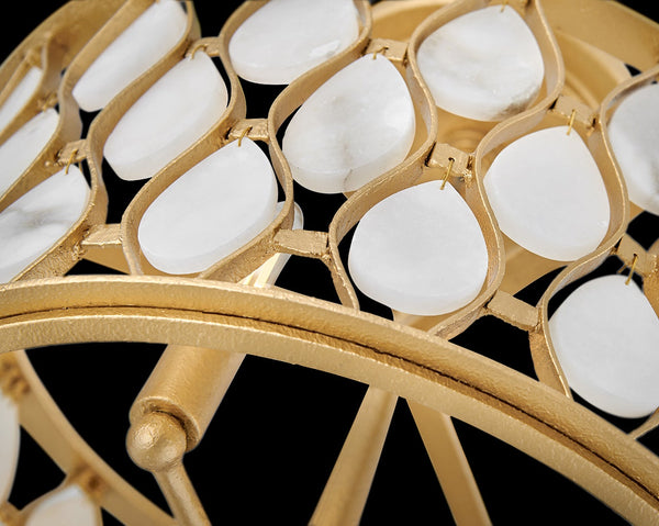 Estie 16" Three Lights Medium Convertible Semi-Flush Mount, Piastra Gold