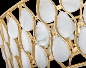 Estie 38" Eight Lights Large Chandelier, Piastra Gold