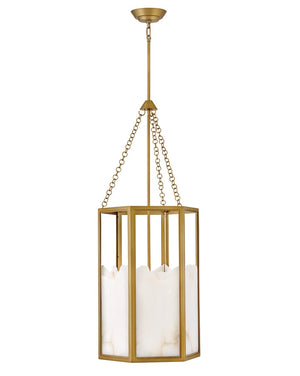 Veleta 22" Four Lights Medium Chandelier, Lacquered Brass