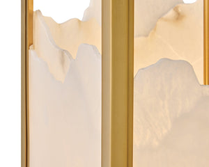 Veleta 22" Four Lights Medium Chandelier, Lacquered Brass