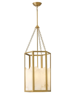 Veleta 22" Four Lights Medium Chandelier, Lacquered Brass