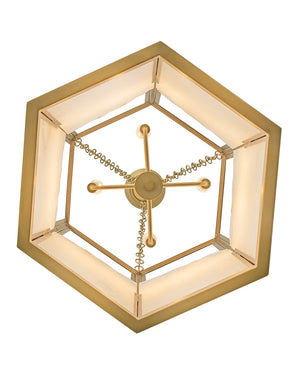 Veleta 22" Four Lights Medium Chandelier, Lacquered Brass