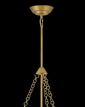 Veleta 22" Four Lights Medium Chandelier, Lacquered Brass