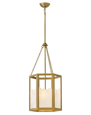 Veleta 15" Three Lights Medium Pendant, Lacquered Brass