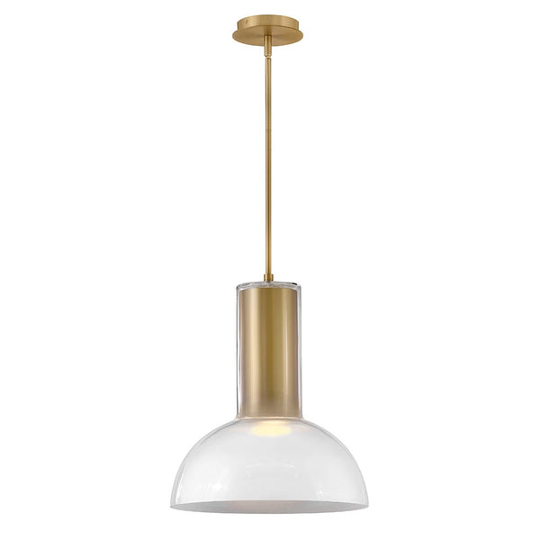 Ombra 16" One Light Large Pendant, Lacquered Brass
