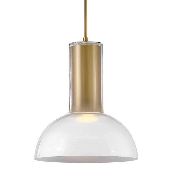 Ombra 16" One Light Large Pendant, Lacquered Brass