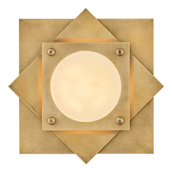 Claude 15" Small LED Flush Mount, Heritage Brass