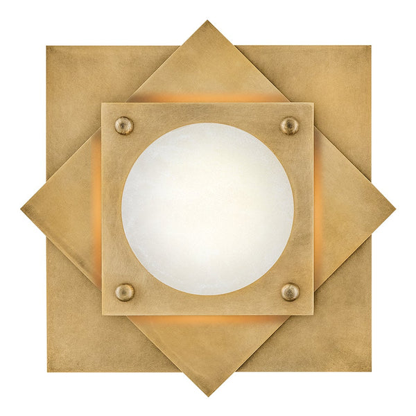 Claude 15" Small LED Flush Mount, Heritage Brass