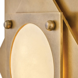 Claude 15" Small LED Flush Mount, Heritage Brass