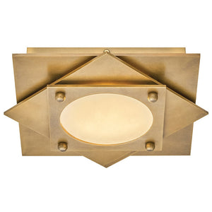 Claude 15" Small LED Flush Mount, Heritage Brass