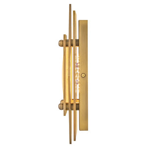 Claude 15" Small LED Flush Mount, Heritage Brass