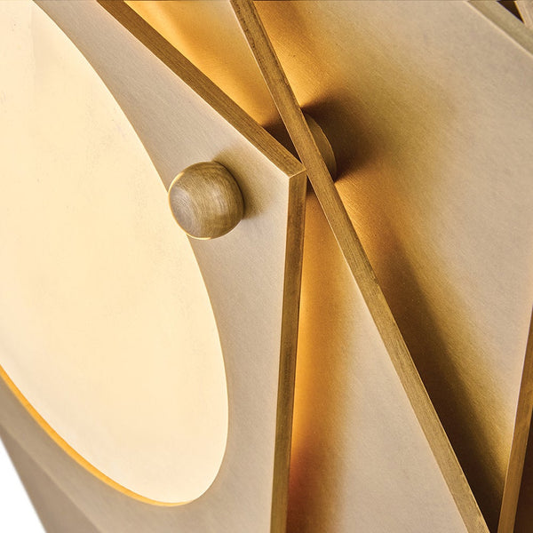 Claude 20" Medium LED Flush Mount, Heritage Brass