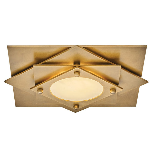 Claude 20" Medium LED Flush Mount, Heritage Brass