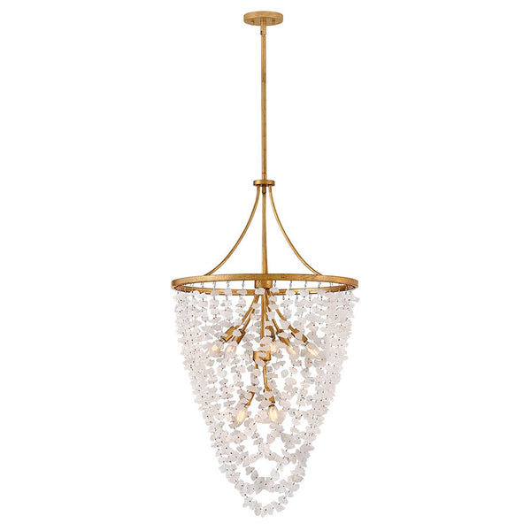 Myra 24" Eight Lights Medium Chandelier, Distressed Brass