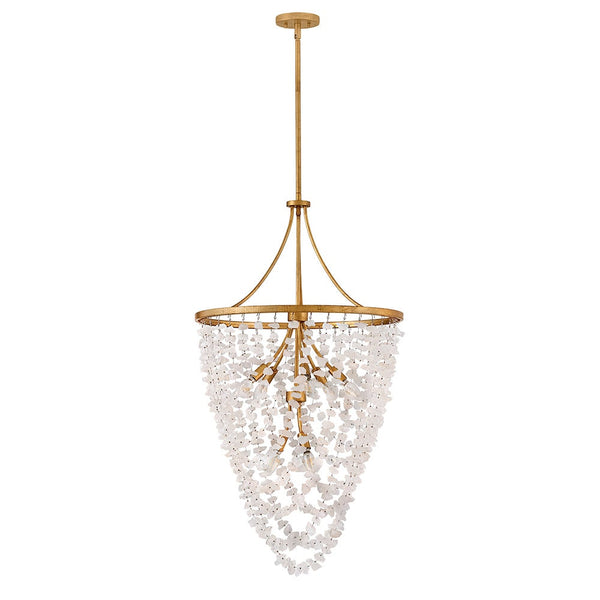 Myra 24" Eight Lights Medium Chandelier, Distressed Brass