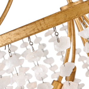 Myra 24" Eight Lights Medium Chandelier, Distressed Brass