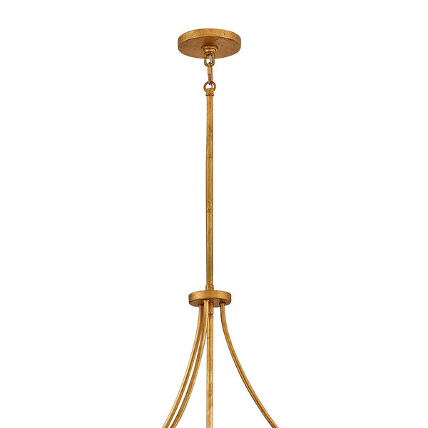 Myra 35" Twelve Lights Medium Chandelier, Distressed Brass