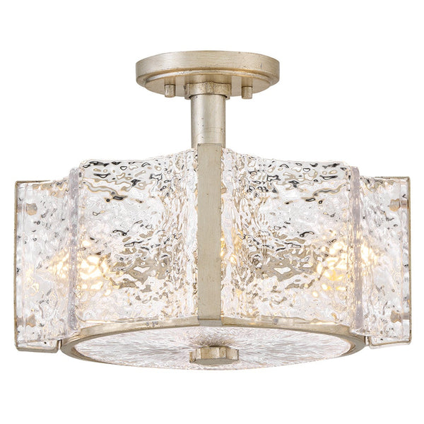 Florian 14" Four Lights Medium Semi-Flush Mount, Glacial