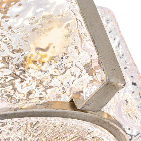 Florian 14" Four Lights Medium Semi-Flush Mount, Glacial