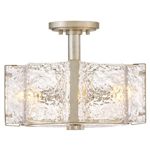 Florian 14" Four Lights Medium Semi-Flush Mount, Glacial