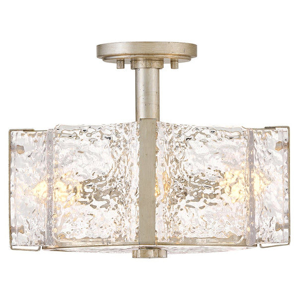 Florian 14" Four Lights Medium Semi-Flush Mount, Glacial