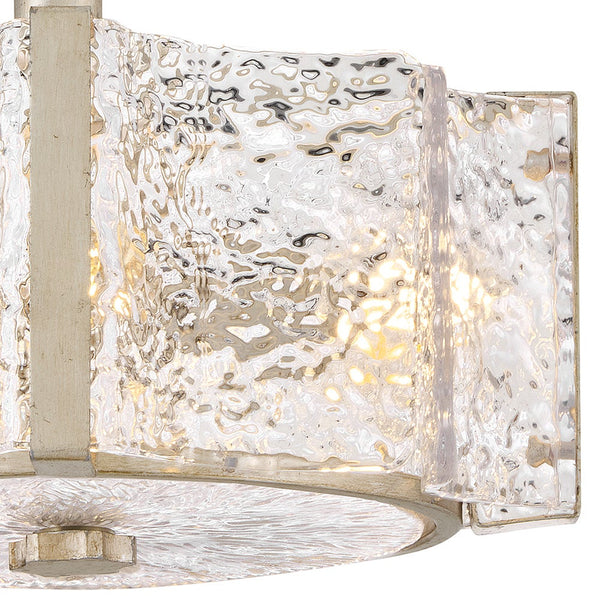 Florian 14" Four Lights Medium Semi-Flush Mount, Glacial