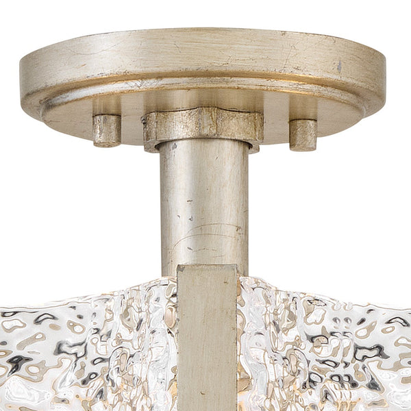 Florian 14" Four Lights Medium Semi-Flush Mount, Glacial