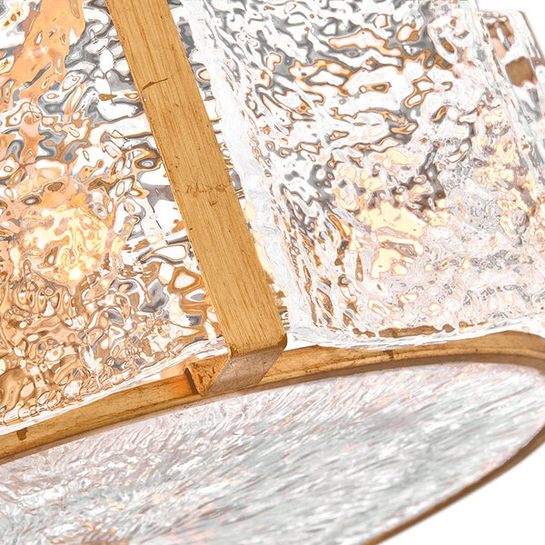 Florian 20" Five Lights Medium Semi-Flush Mount, Distressed Brass