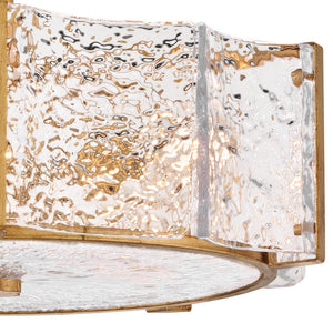 Florian 20" Five Lights Medium Semi-Flush Mount, Distressed Brass