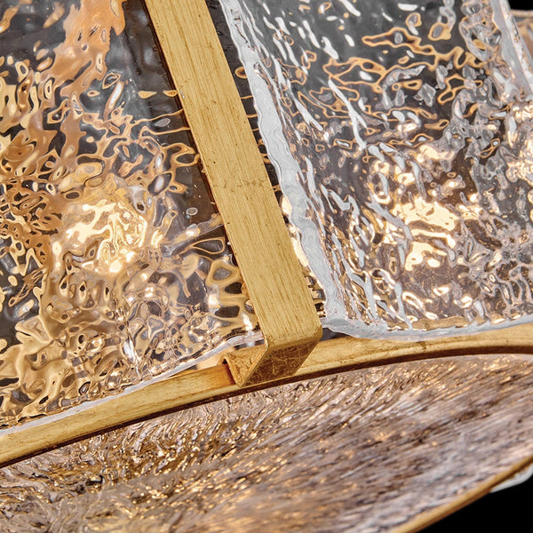 Florian 20" Five Lights Medium Semi-Flush Mount, Distressed Brass