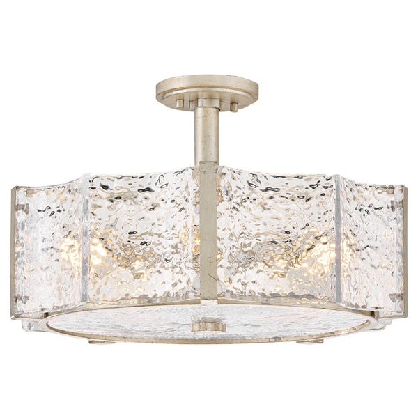 Florian 20" Five Lights Medium Semi-Flush Mount, Glacial
