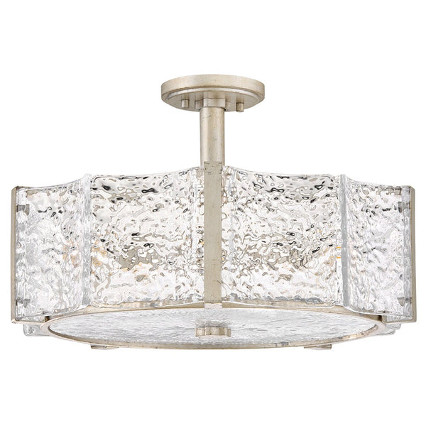 Florian 20" Five Lights Medium Semi-Flush Mount, Glacial