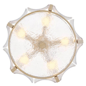 Florian 20" Five Lights Medium Semi-Flush Mount, Glacial