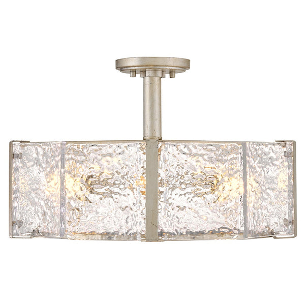 Florian 20" Five Lights Medium Semi-Flush Mount, Glacial