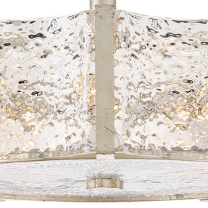 Florian 20" Five Lights Medium Semi-Flush Mount, Glacial