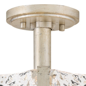 Florian 20" Five Lights Medium Semi-Flush Mount, Glacial