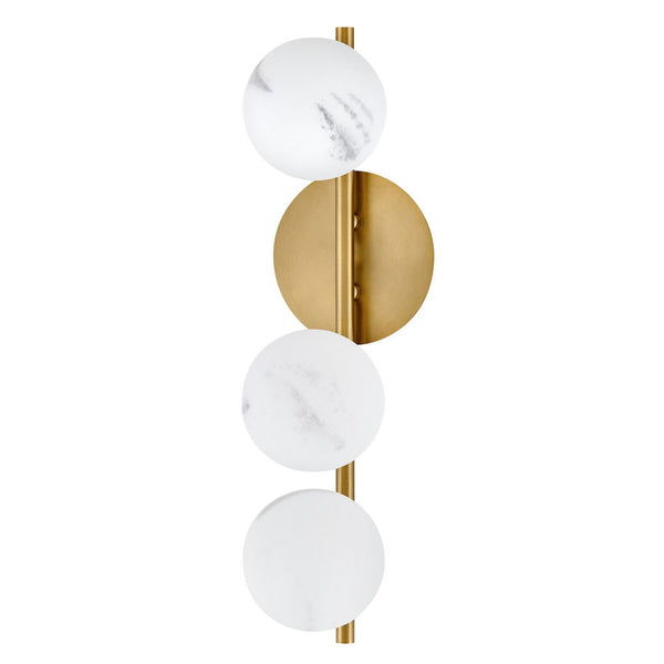 Selene 6" Three Lights Large Sconce, Lacquered Brass