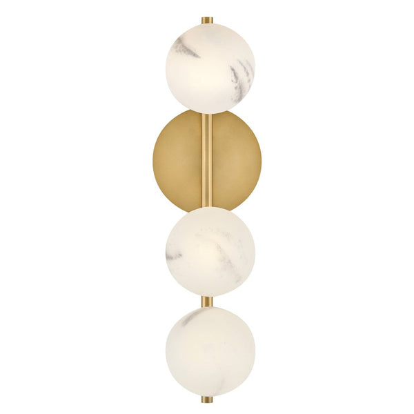 Selene 6" Three Lights Large Sconce, Lacquered Brass